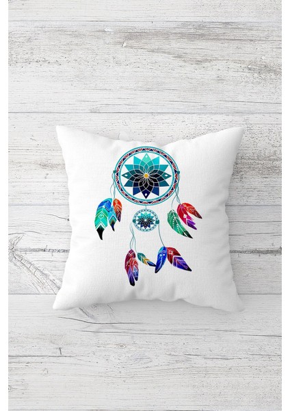 Rüya Kapanı Dream Catcher Çift Tarafı Baskı Gizli Fermuar Yastık Kılıfı Kırlent Koltuk Yastık Kılıfı
