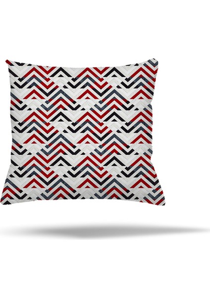 Geometrik Karo Zigzak Kilim Desen Gizli Fermuarlı Yastık Kılıfı Kırlent Kılıfı fırsatları