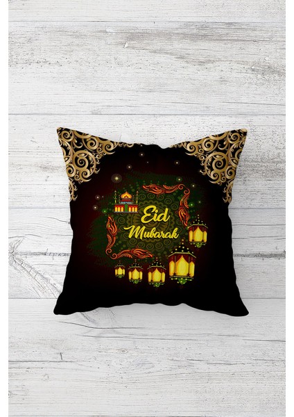 Ramazan Feneri Çift Tarafı Baskılı Gizli Fermuarlı Yastık Kılıfı Kırlent Koltuk Yastık Kılıfı