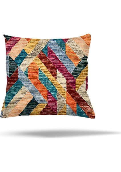 Mozaik Çiçek Kilim Etnik Desen Gizli Fermuarlı Yastık Kılıfı Kırlent Kılıfı Koltuk Yastık Kılıfı fırsatları