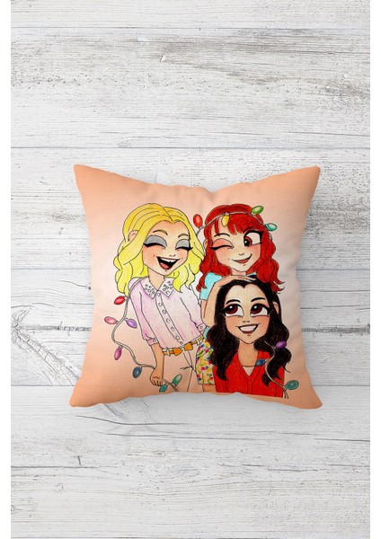 Best Friends Forever Çift Tarafı Baskılı Gizli Fermuarlı Yastık Kılıfı Kırlent Koltuk Yastık Kılıfı