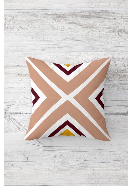 Üçgen Dilimli Çift Tarafı Baskılı Gizli Fermuarlı Yastık Kılıfı Kırlent Kılıfı Koltuk Yastık Kılıfı