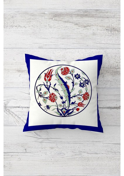 Etnik Motif Desen Çift Tarafı Baskılı Gizli Fermuarlı Yastık Kılıfı Kırlent Koltuk Yastık Kılıfı