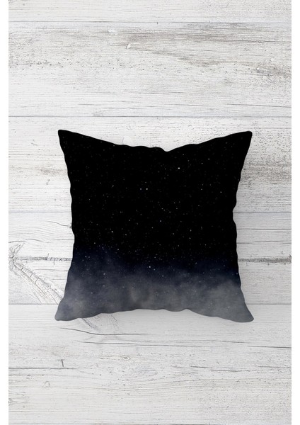 Gece Gökyüzü Yıldız Çift Tarafı Baskılı Gizli Fermuarlı Yastık Kılıfı Kırlent Koltuk Yastık Kılıfı