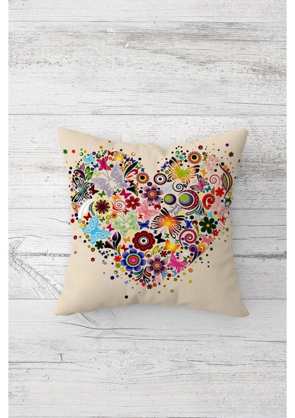 Çift Tarafı Baskılı Gizli Fermuarlı Dekoratif Yastık Kılıfı Kırlent Kılıfı Koltuk Yastık Kılıfı