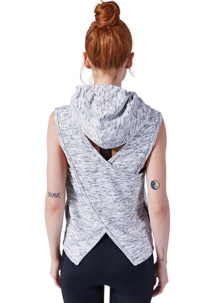 Ceres Kapüşonlu Çapraz Sırt Detaylı Cepli Sweatshirt