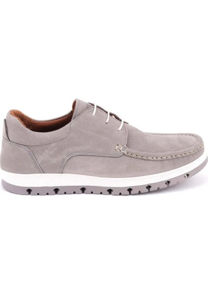 19601 Confort Deri Sneaker Erkek Babet Gri