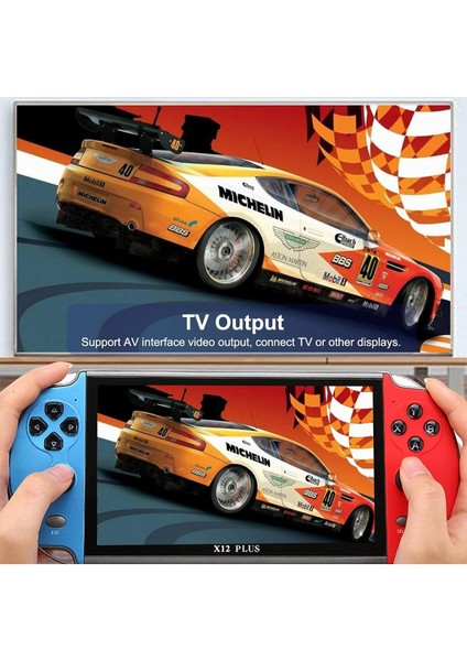 X12 Plus 7 Inç Ekran 1000 Oyunlu Retro Oyun Konsolu Atari