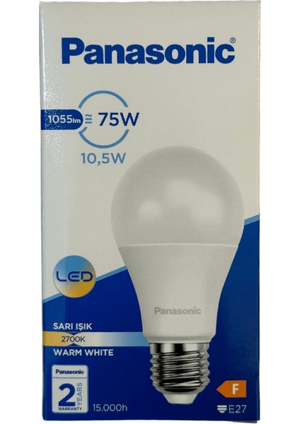 10,5W (75W) 2700K (Sarı Işık) E27 Duylu LED Ampul (2 Adet)