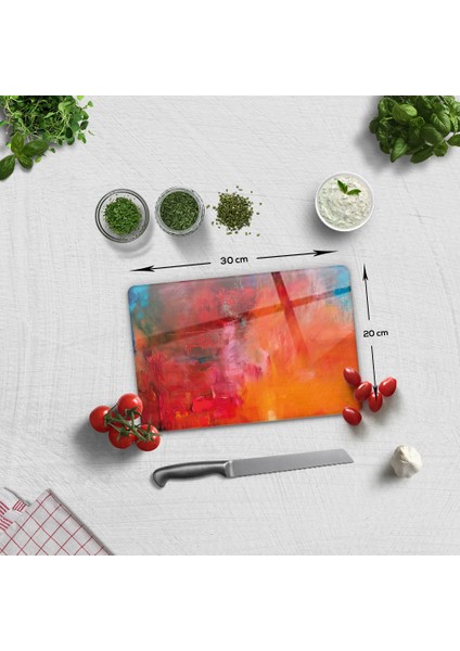 Renkli Yağlıboya | Cam Kesme Tahtası - Cam Kesme Tablası | 20cm x 30cm fiyatları