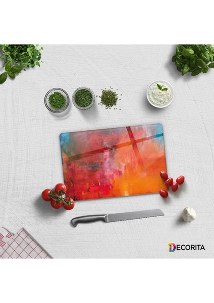 Renkli Yağlıboya | Cam Kesme Tahtası - Cam Kesme Tablası | 20cm x 30cm modelleri