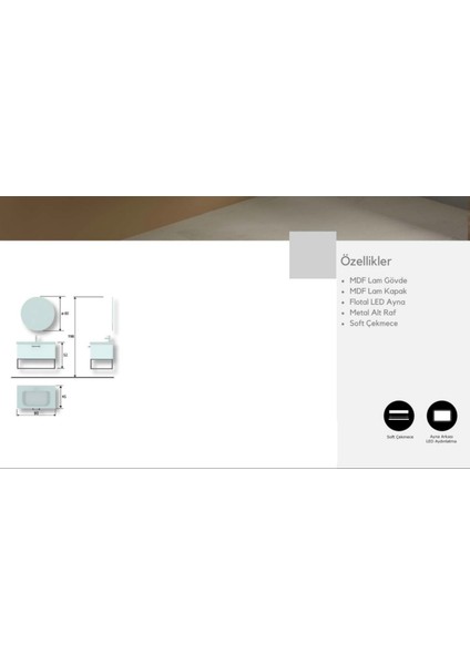 Yıldız 80 cm Banyo Mobilyası fiyatları