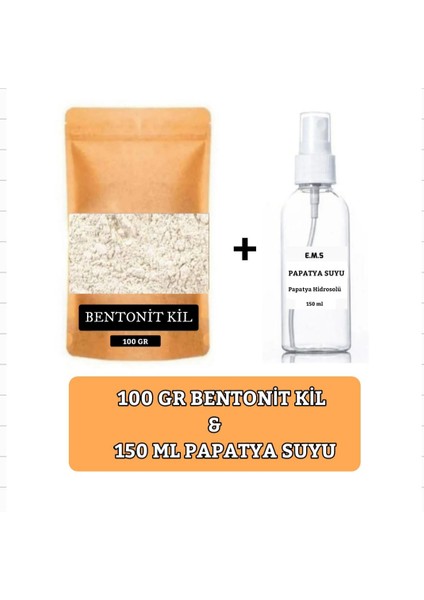 Kil Maskesi 100 gr & Papatya Suyu 150 ml Bentonit Kil Maske Seti.