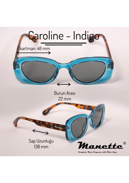 Caroline Indigo -Vintagedemi - Cam Yeşil Güneş Gözlüğü