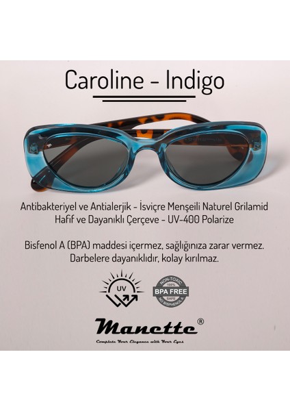 Caroline Indigo -Vintagedemi - Cam Yeşil Güneş Gözlüğü
