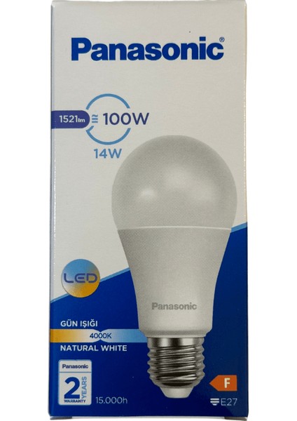 14W (100W) 4000K (Günışığı) E27 Duylu LED Ampul (2 Adet)