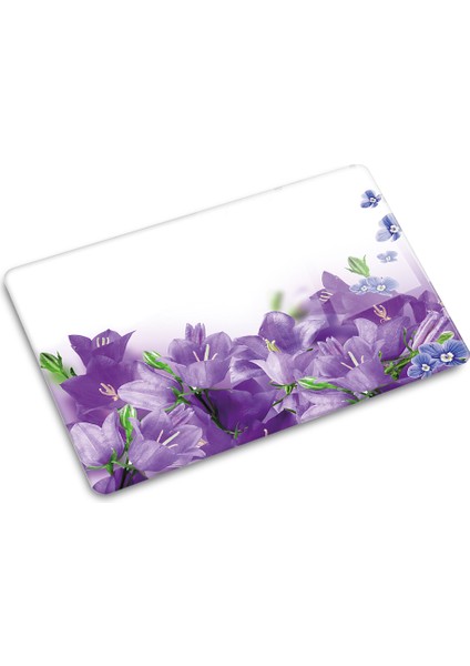 Mor Çiçek Desenli | Cam Kesme Tahtası - Cam Kesme Tablası | 20cm x 30cm fırsatları