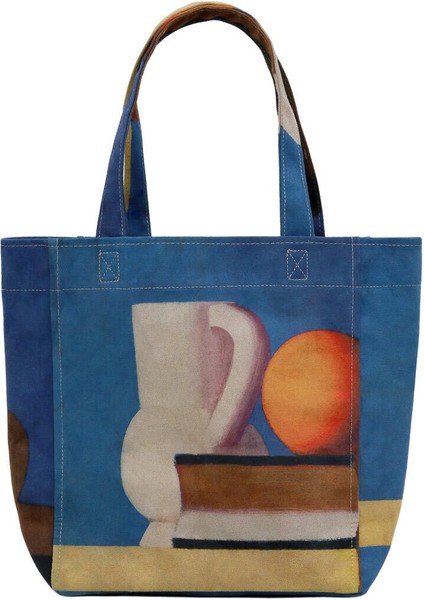 Kadın Vegan Çok Renkli Large Tote Bag - Arrangement with White Jug Tasarım