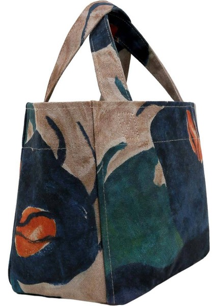 Kadın Vegan Çok Renkli Medium Tote Bag - Petals Tasarım