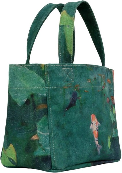 Kadın Vegan Yeşil Medium Tote Bag - Koi Tasarım indirimleri