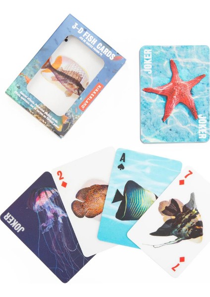 3-D Deniz Hayvanları Oyun Kartları