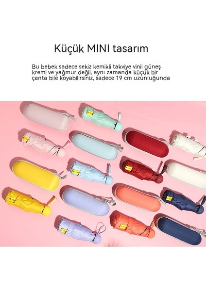 Lbw Büyük Güneş Koruyucu Kapsül Şemsiye-Açık Mavi (Yurt Dışından)