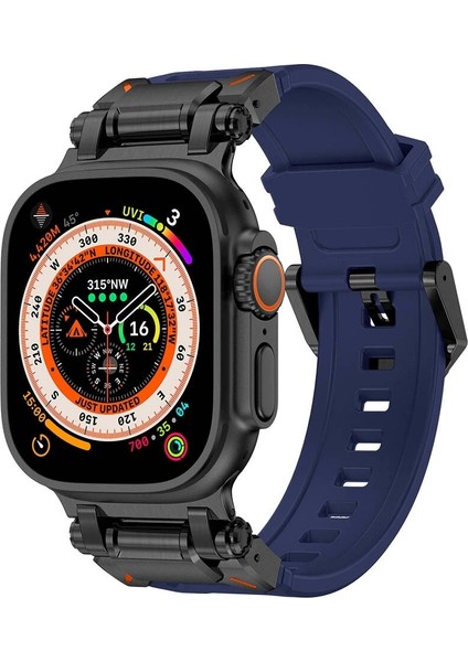 Watch Ultra Ultra 2 49MM Redclick KRD-101 Titanyum Metal Başlıklı Silikon Kordon fiyatları