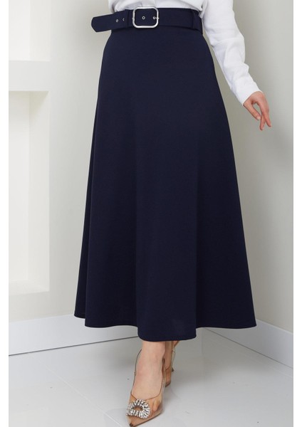 Kemerli Mevlana Etek Lacivert HM2370 indirimleri