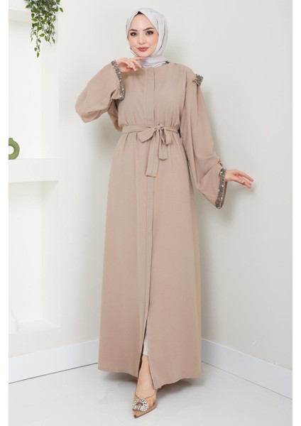 Kolu ve Omzu Incili Ferace Vizon HM2425