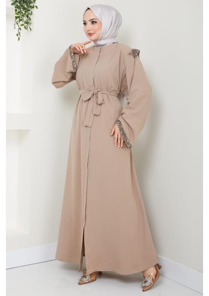 Kolu ve Omzu Incili Ferace Vizon HM2425 modelleri