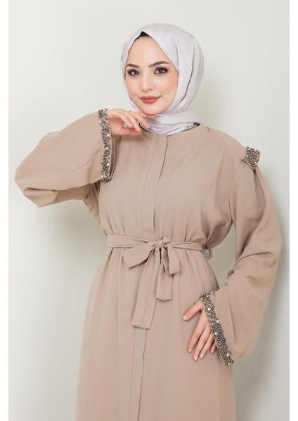 Kolu ve Omzu Incili Ferace Vizon HM2425 fırsatları