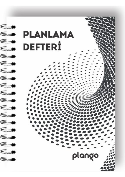 Siyah Girdap Günlük Planlayıcı Defter