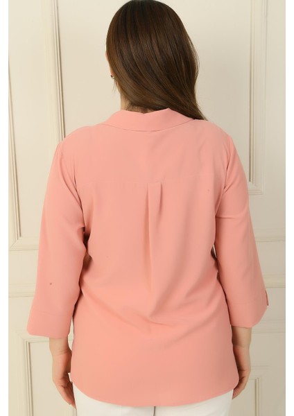 Polo Yaka Cepli Çeyrek Kol B.b. Bluz fırsatları