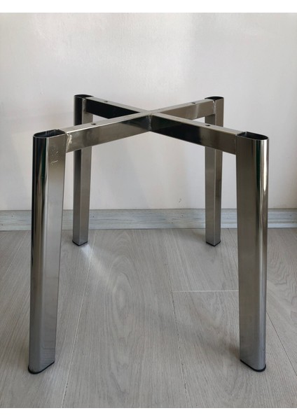 Metal, 40 cm Krom Kaplama D Sandalye Ayağı (2 Adet)