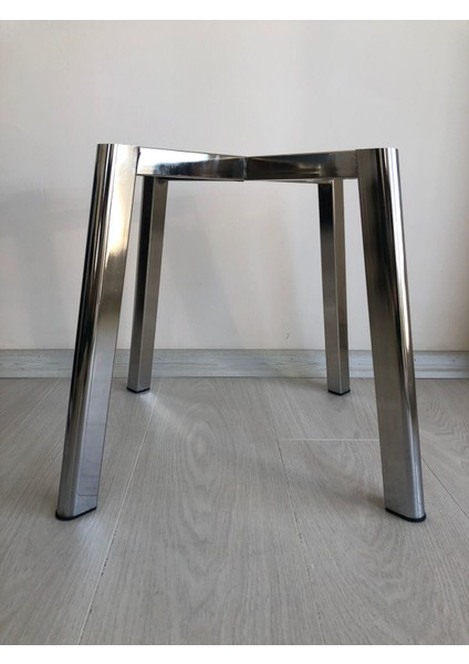 Metal, 40 cm Krom Kaplama D Sandalye Ayağı (2 Adet)