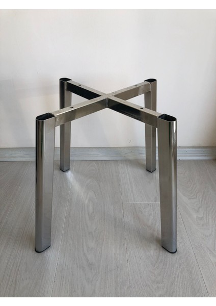 Metal, 40 cm Krom Kaplama D Sandalye Ayağı (2 Adet)