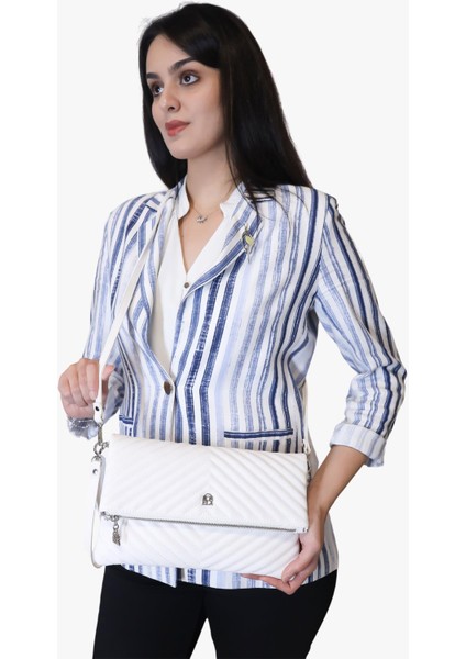 67-6010 Kadın Linen Beyaz Portföy Çanta fiyatları