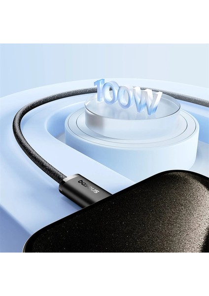 Dynamic 3 Hızlı Şarj Özellikli Type-C To Type-C USB Tip C Şarj Kablosu 100W Kablo 1m