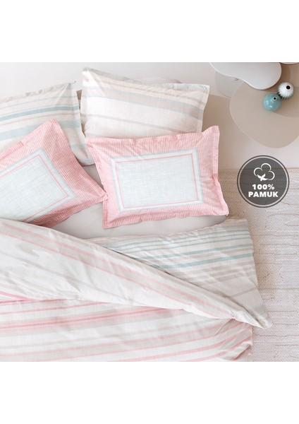 Ronit Çift Kişilik Nevresim Takımı - Pembe