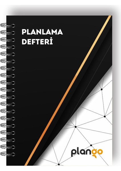 Siyah Beyaz Ağ Günlük Planlayıcı Defter