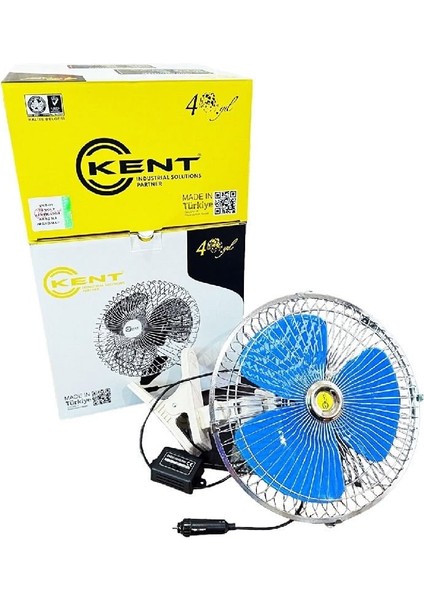 24 Volt Oto Vantiltatör 10INCH 25CM Mandallı 24V Çakmaklık Girişli Vantilatör