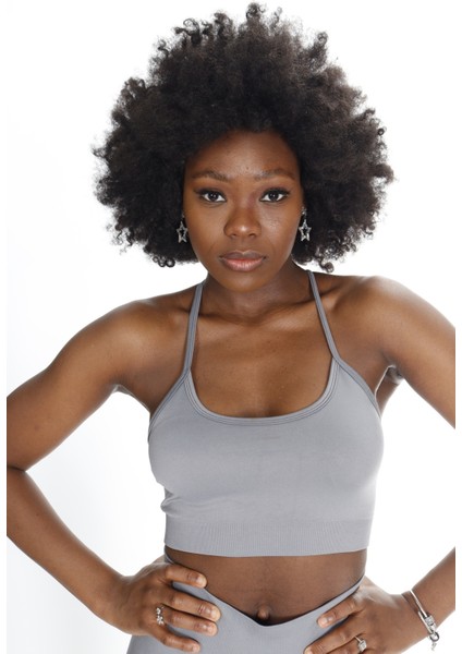 Virtus Çapraz Askılı Seamless Büstiyer Gri