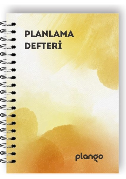 Sarı Suluboya Günlük Planlayıcı Defter