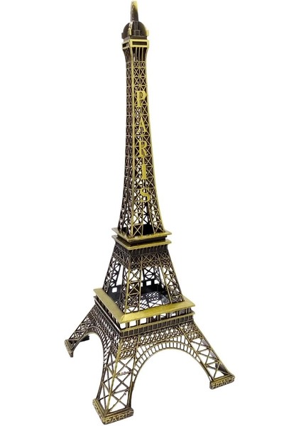 Minyatür Metal Paris Eyfel Kulesi Dekoratif Biblo 38 cm