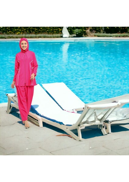 Uzun Kollu Düz Tam Tesettür Mayo fiyatları