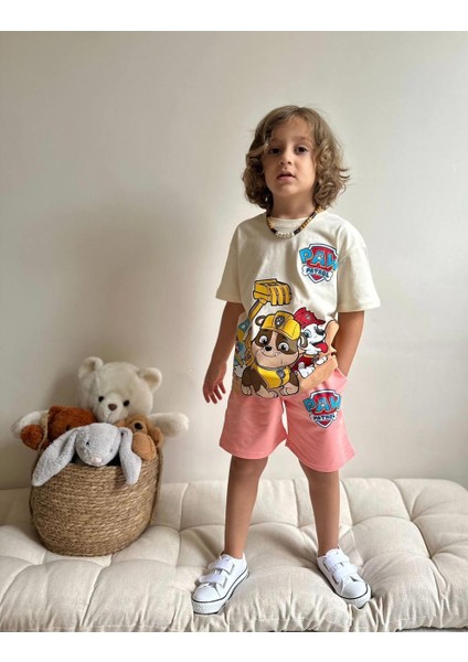 Yigit Butik Paw Patrol Baskılı Şortlu Erkek Çocuk Takım