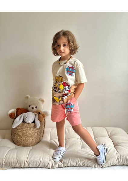 Yigit Butik Paw Patrol Baskılı Şortlu Erkek Çocuk Takım