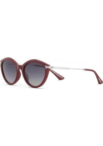 Ds 2339 C3 55 Kadın Oval Bordo Kemik Güneş Gözlüğü