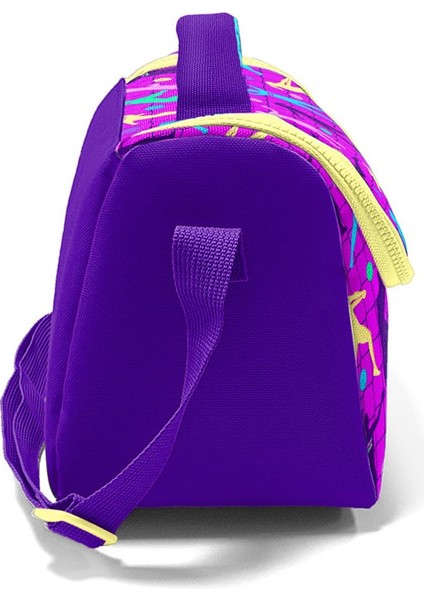 Kids Pembe Mor Voleybol Desenli Thermo Beslenme Çantası 5 Litre Polyester Malzeme