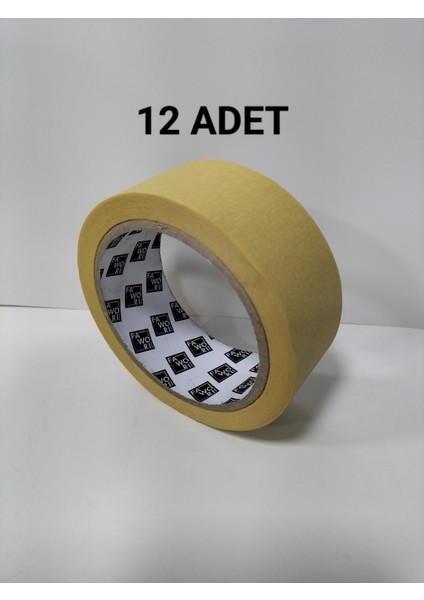 Kağıt Bant Boya Maskeleme Bandı 50 mm x 30 Metre - 12 Adet